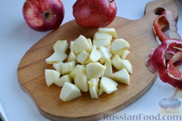 Форшмак из сельди, яблок и жареного картофеля